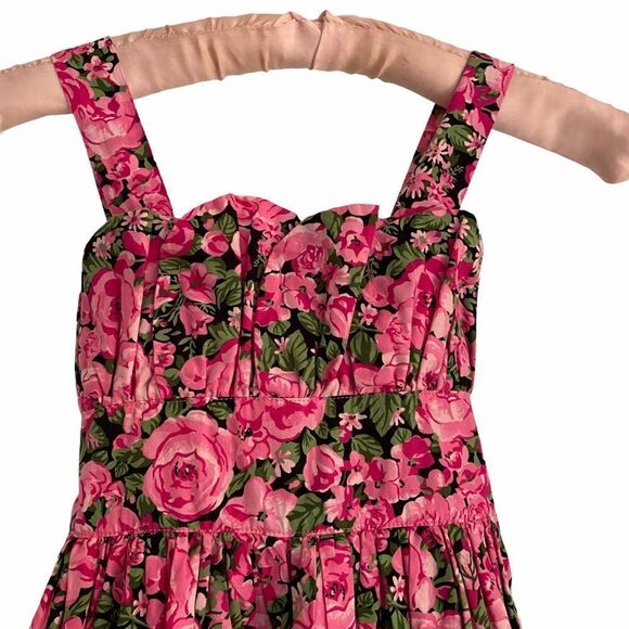 Children’s Place Pink Green Cottage Floral Dress 6 - Picture 3 of 7